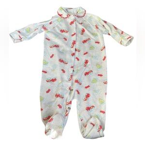 Red and Blue Footies One Piece with Full Body Coverage
